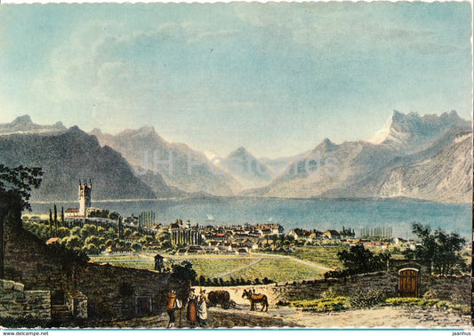 Ga 31 - Vevey - D'apres une gravure ancienne du debut du XIX siecle - engraving - art - Switzerland - unused - JH Postcards