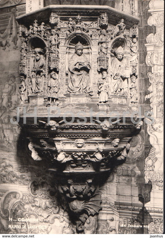 Coimbra - Pulpito de Santa Cruz - 19 - 1964 - Portugal - used - JH Postcards