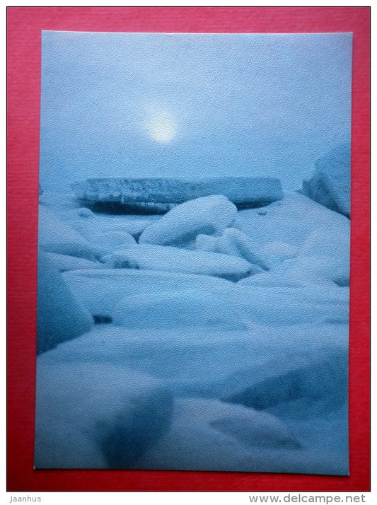 Estonia in Winter - landscape - VII - ice - 1988 - Estonia USSR - unused - JH Postcards