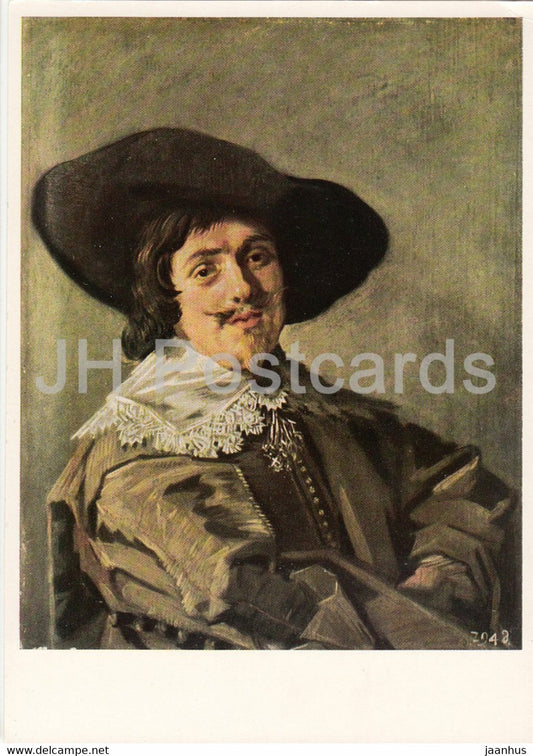 painting by Frans Hals - Bildnis eines Junges Mannes im gelbgrauen Rock - Dutch art - Germany DDR - unused - JH Postcards
