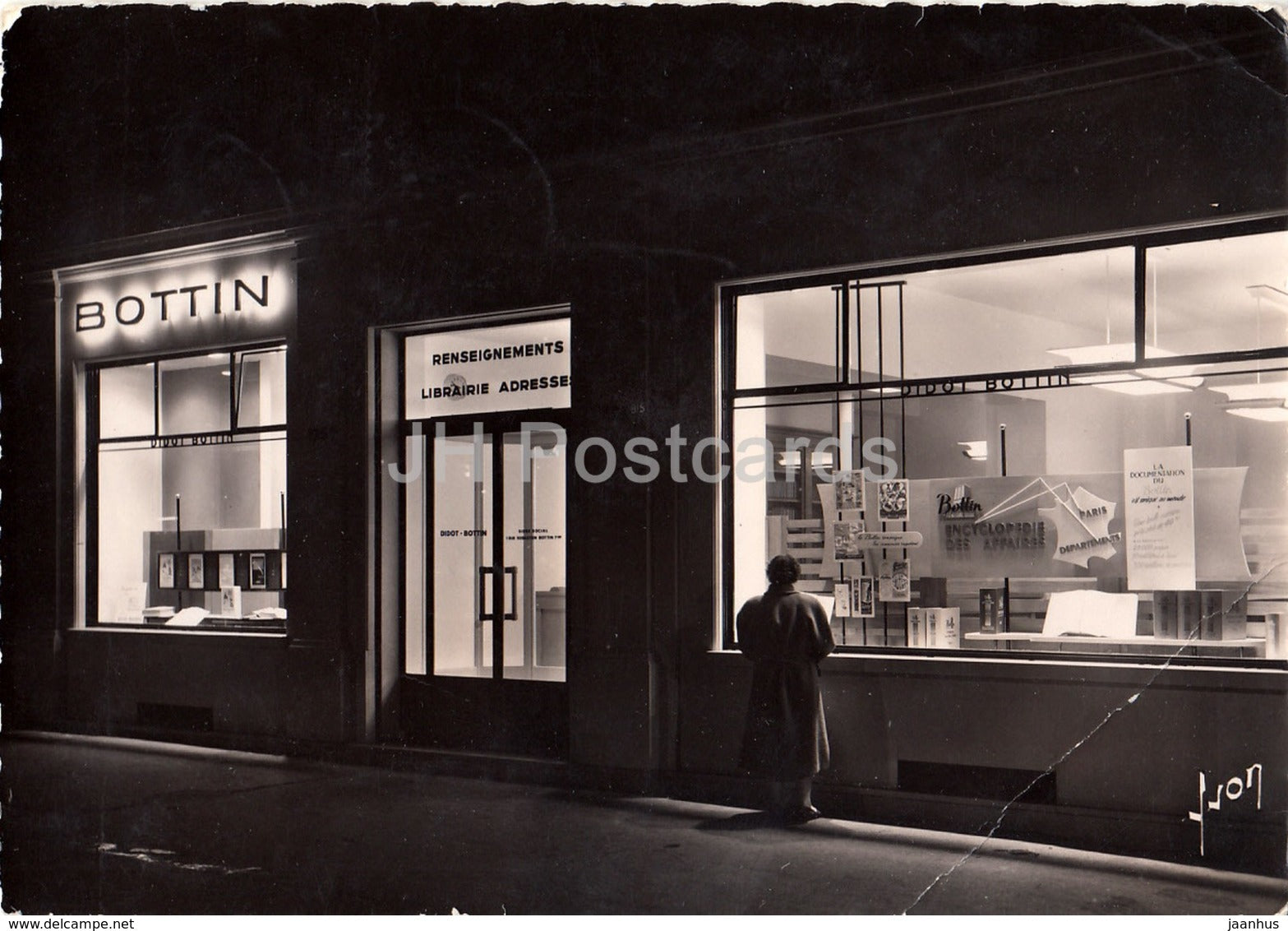 Bottin - 195 bis boulevard Saint-German - Paris - France - 1958 - used - JH Postcards