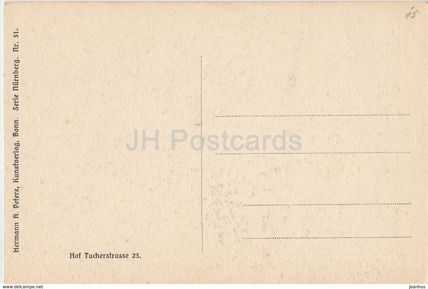 Nürnberg - Hof Tucherstraße 23 - alte Postkarte - Deutschland - unbenutzt