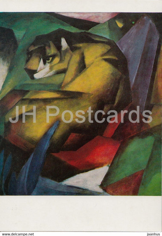 painting by Franz Marc - Tiger - German art - Germany DDR - unused - JH Postcards