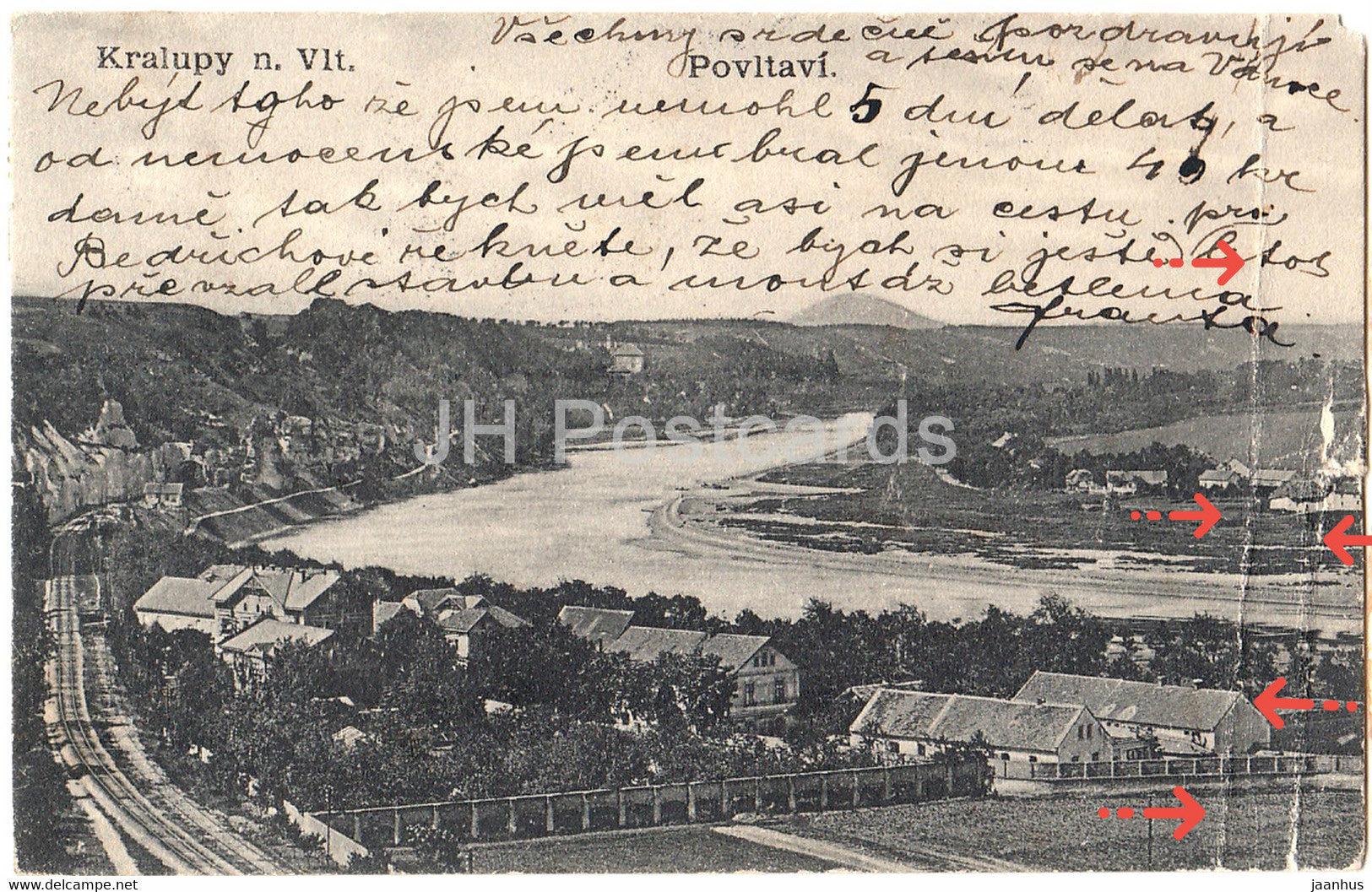 Kralupy n Vlt - Povltavi - old postcard - Czech Republic - used - JH Postcards