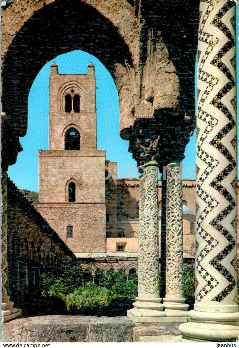 Monreale - Veduta del Chiostro - Dettaglio - View of the Cloister - Detail - 1969 - Italy - used - JH Postcards