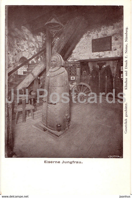 Nurnberg - Eiserne Jungfrau - old postcard - Germany - unused - JH Postcards
