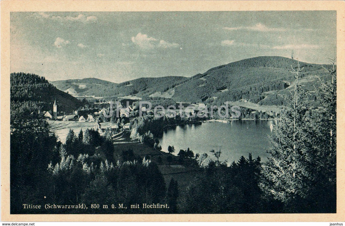 Titisee - Schwarzwald - 850 m - mit Hochfirst - old postcard - Germany - unused - JH Postcards