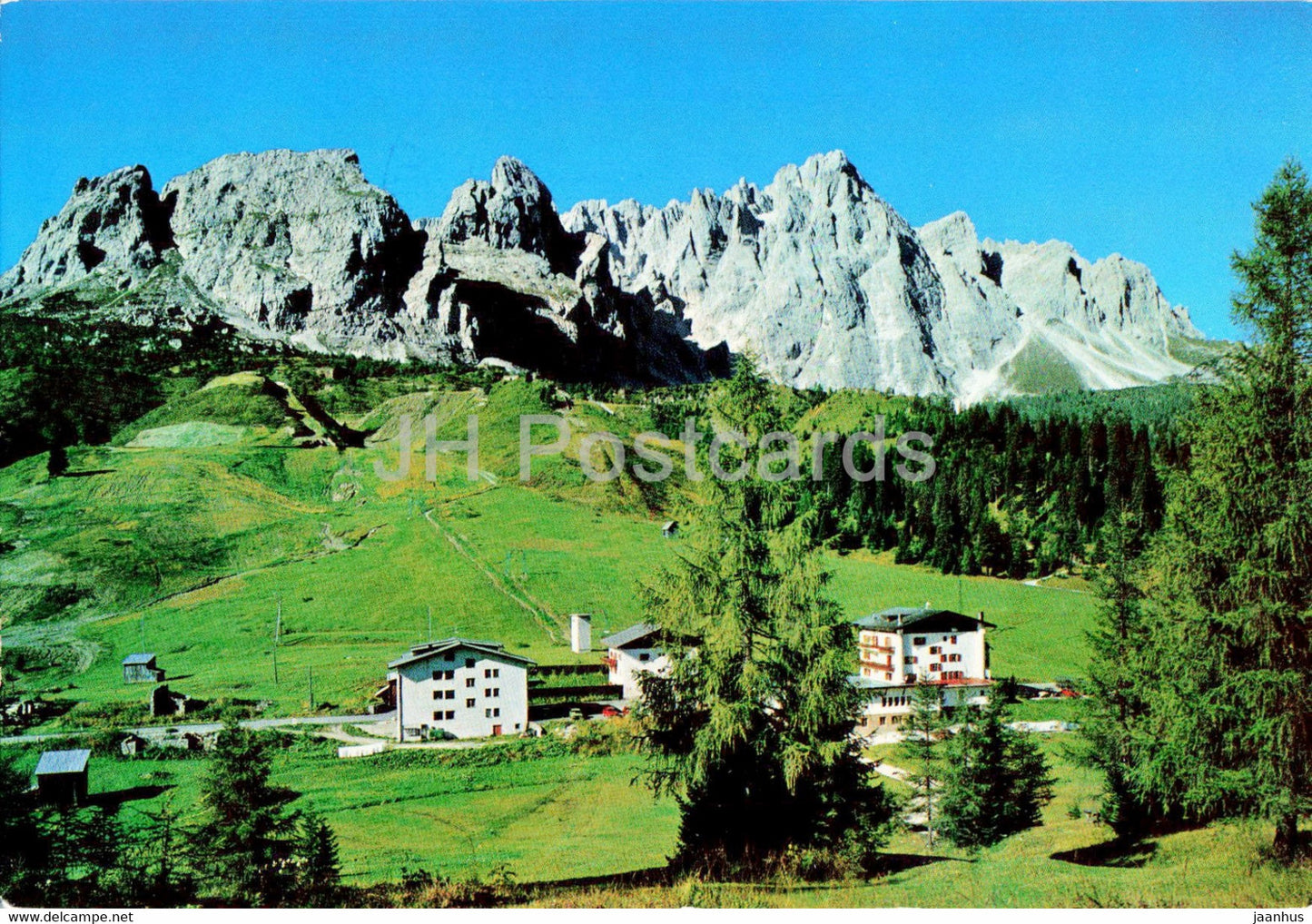 Passo Monte Croce Comelico - Gruppo Popera - Cima Colesei - Pala Popera - Cima Undici - 596 - 1985 - Italy - used - JH Postcards