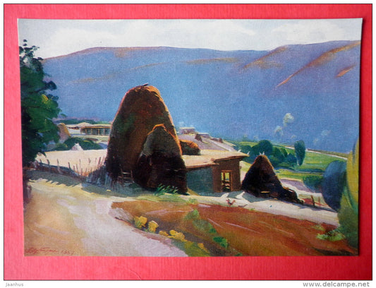 painting by Mger Abegian - Blue Morning , 1957 - armenian art - unused - JH Postcards