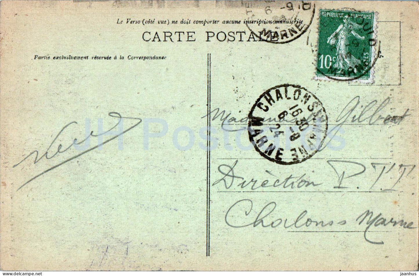 Sainte Menehould - Ste - Monument eleve aux Morts pour la Patrie - alte Postkarte - 1924 - Frankreich - gebraucht