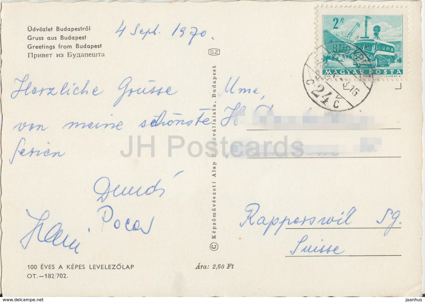 Greetings from Budapest - monument - parliament - castle -  cathedral - multiview - 1970 - Hungary - used