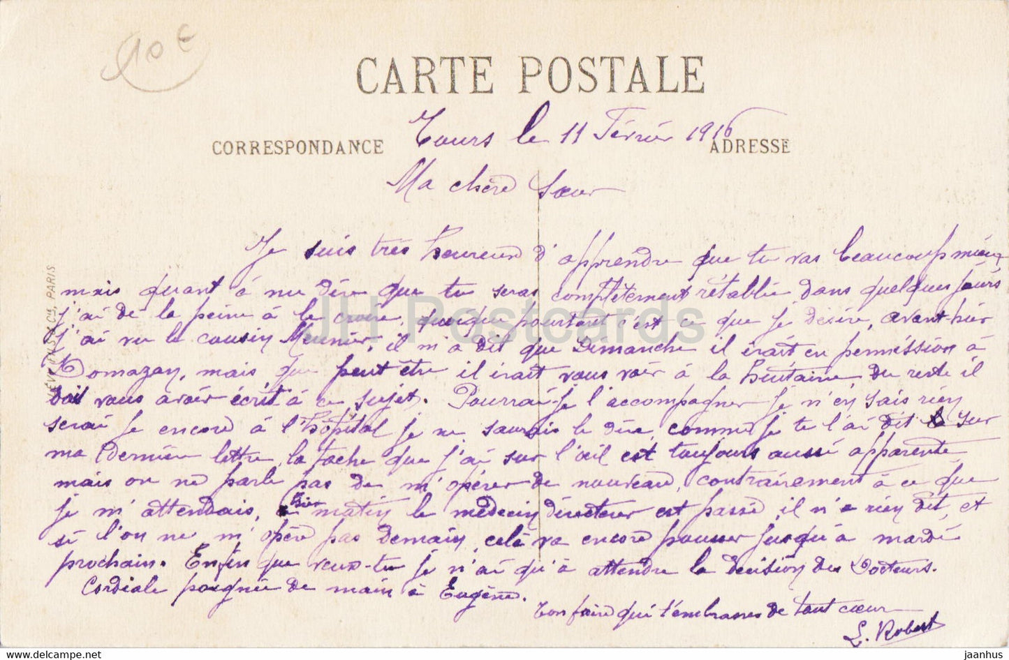 Tours - Le Palais de Justice et le Nouvel Hotel de Ville - 46 - old postcard - 1916 - France - used