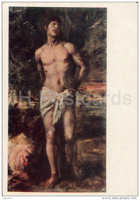 painting by Titian - Saint Sebastian - Italian art - Russia USSR - 1968 - unused - JH Postcards