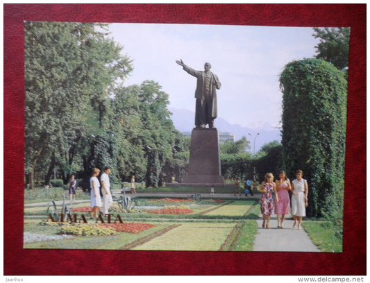 monument to Lenin - Almaty - Alma-Ata - 1984 - Kazakhstan USSR - unused - JH Postcards