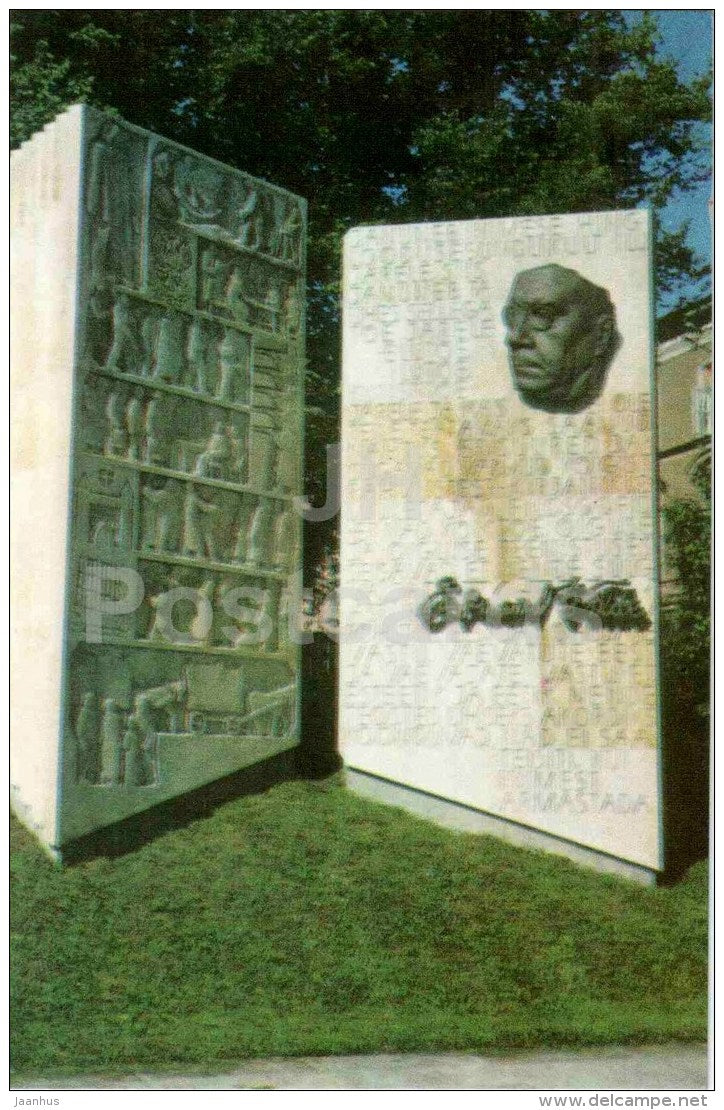 monument to Estonian writer Eduard Vilde - Tallinn - 1973 - Estonia USSR - unused - JH Postcards