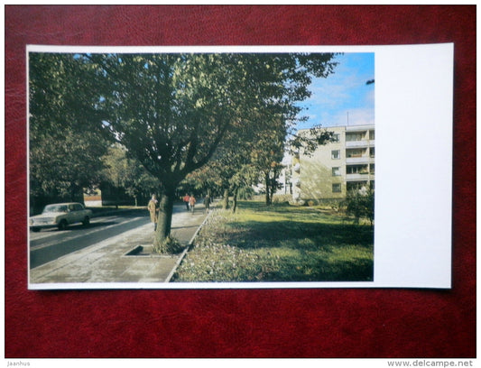 A new residential district - car Zhiguli - Trakai - 1981 - Lithuania USSR - unused - JH Postcards