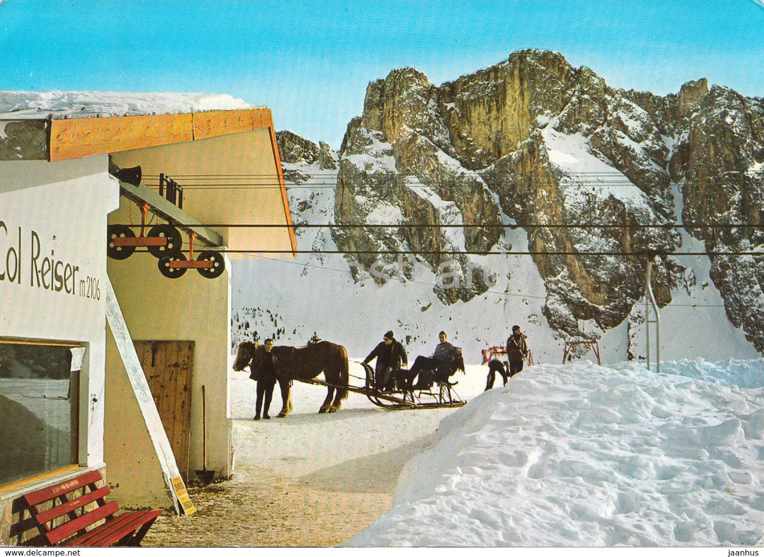 Dolomiti - Val Gardena - S. Cristina - Telecabina - 2396 m - horse sledge - Italy - 1967 - used - JH Postcards