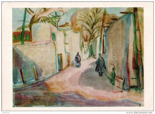 painting by M. Mironova - Isfara , 1972 - Tajikistan - russian art - unused - JH Postcards