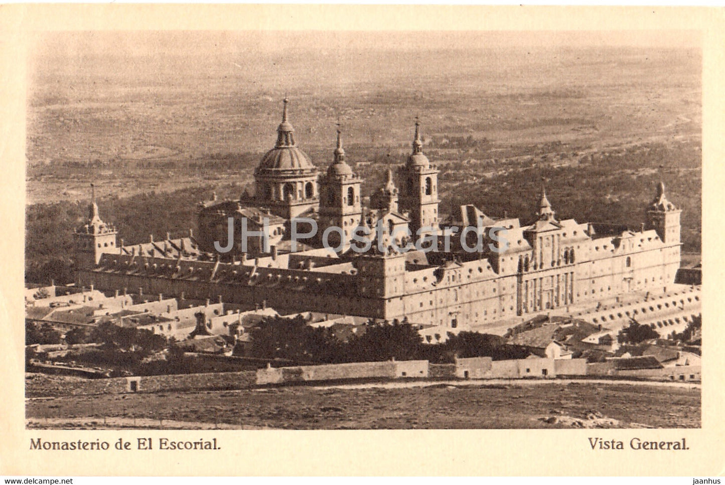 Monasterio de El Escorial - Vista General - old postcard - Spain - unused - JH Postcards