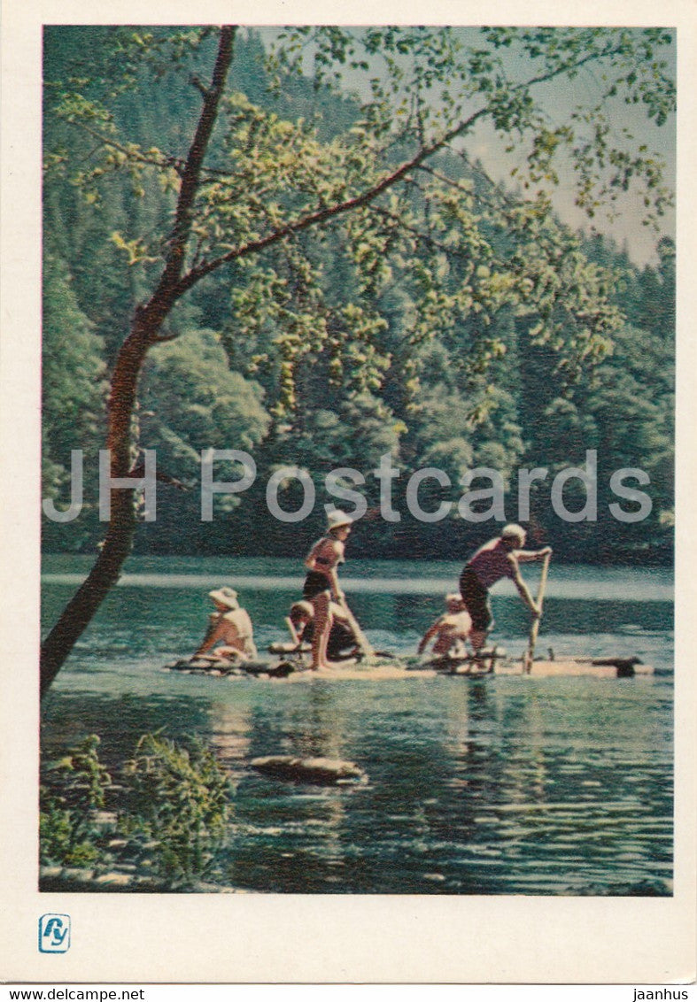 Carpathian Mountains - Karpaty - on lake Sea Eye - rafting - 1964 - Ukraine USSR - unused - JH Postcards