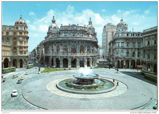 Piazza De Ferrari - Ferrari Square - fountain - Genova - Liguria - 15687 - Italia - Italy - unused - JH Postcards