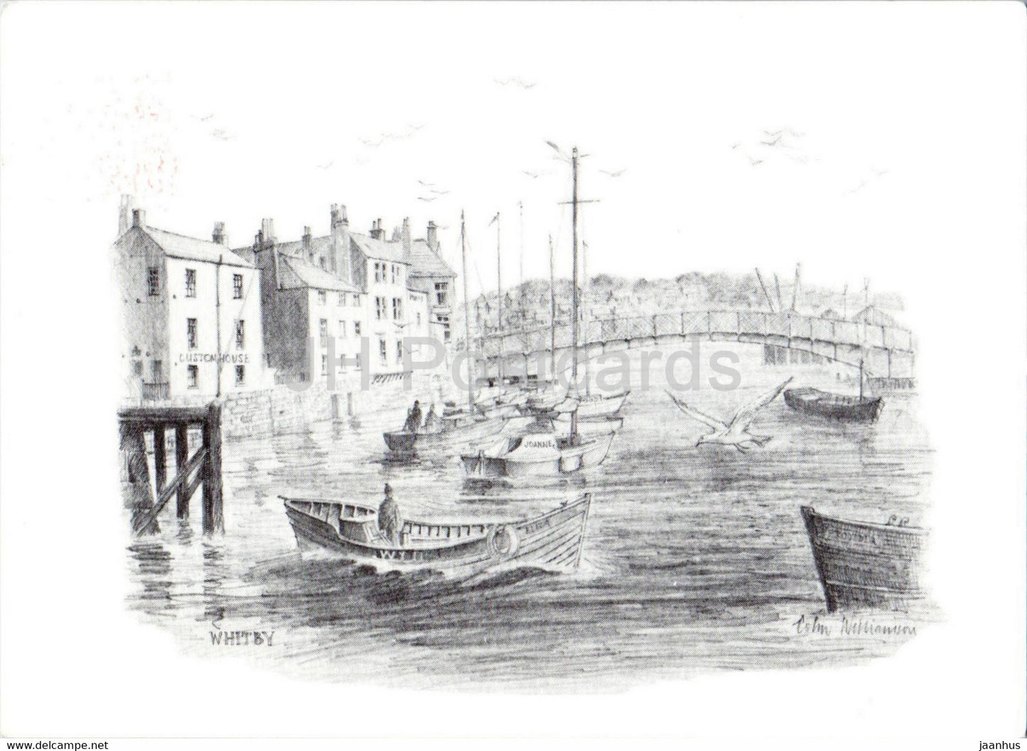 Whitby - boat - illustration - England - United Kingdom - used - JH Postcards