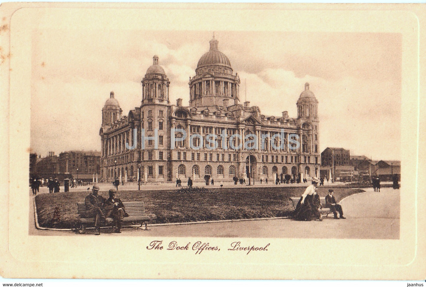 Liverpool - The Dock Offices - 2455 - old postcard - England - United Kingdom - unused - JH Postcards