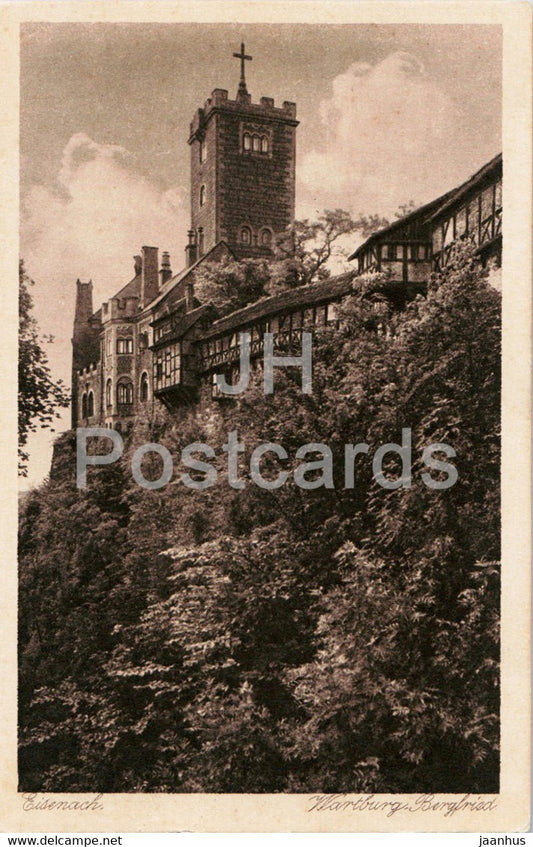 Eisenach - Wartburg - Bergfried - old postcard - Germany - unused - JH Postcards