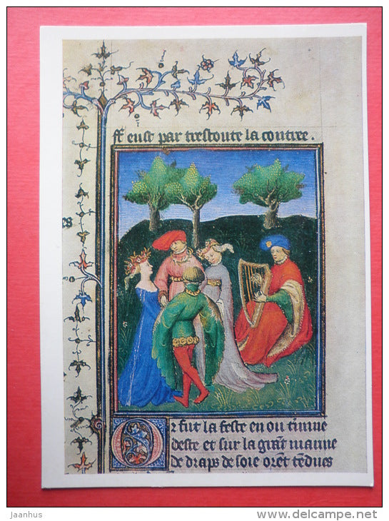 Before the Abduction of Sabines - Novel by Alexandre de Bernay - XIV Century French Miniatures - Russia USSR - unused - JH Postcards