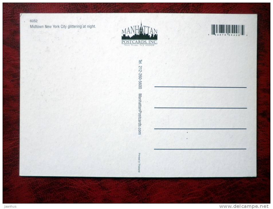 New York City at Night - USA - unused - JH Postcards