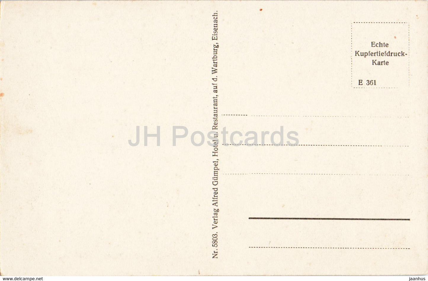 Eisenach - Wartburg - Bergfried - alte Postkarte - Deutschland - unbenutzt