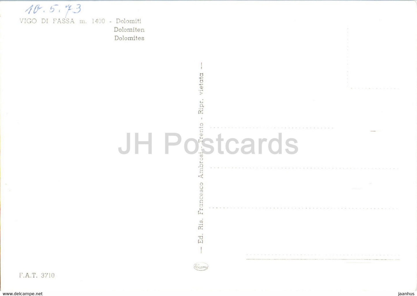 Dolomiti - Vigo di Fassa 1400 m - Italy - unused