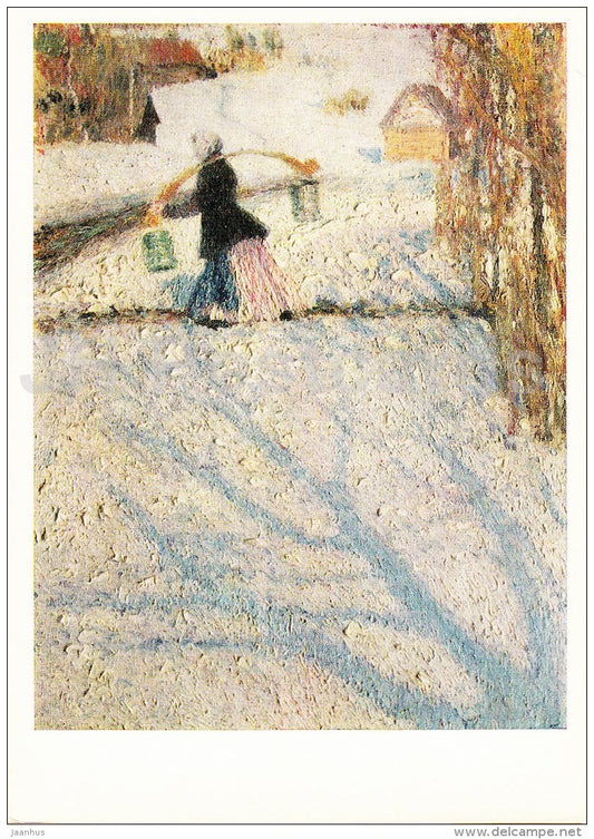 painting by I. Grabar - March Snow , 1904 - Russian art - 1978 - Russia USSR - unused - JH Postcards