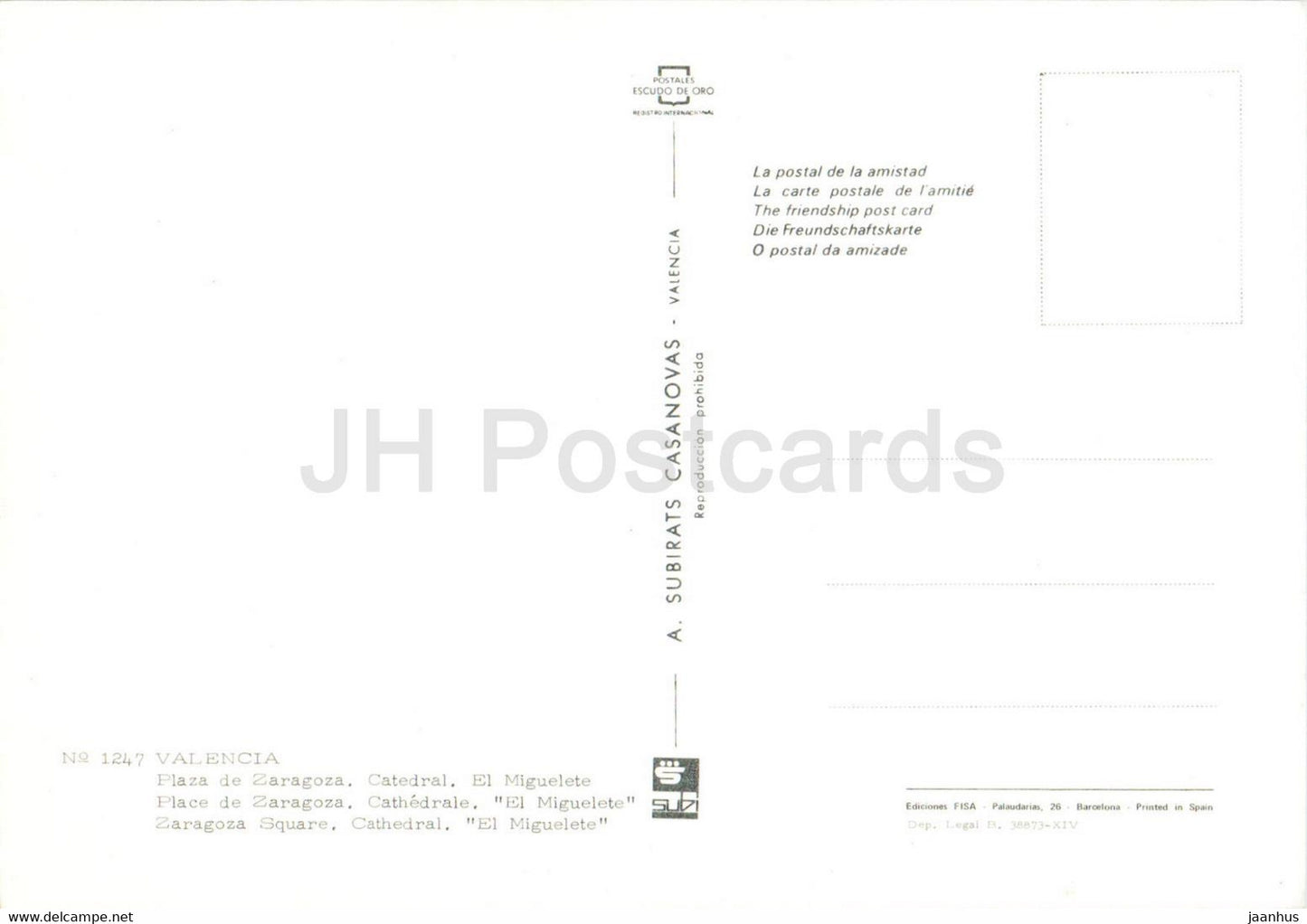 Valencia - Plaza de Zaragoza - Catedral - El Miguelete - square - cathedral - 1247 - Spain - unused