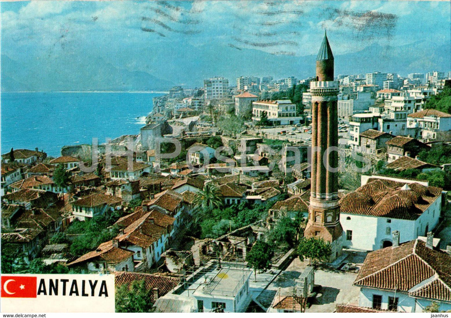 Antalya - The Grooved Minaret - 1988 - Turkey - used - JH Postcards
