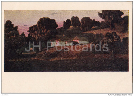 painting by A. Kuindzhi - Evening in Ukraine - Russian art - 1953 - Russia USSR - unused - JH Postcards