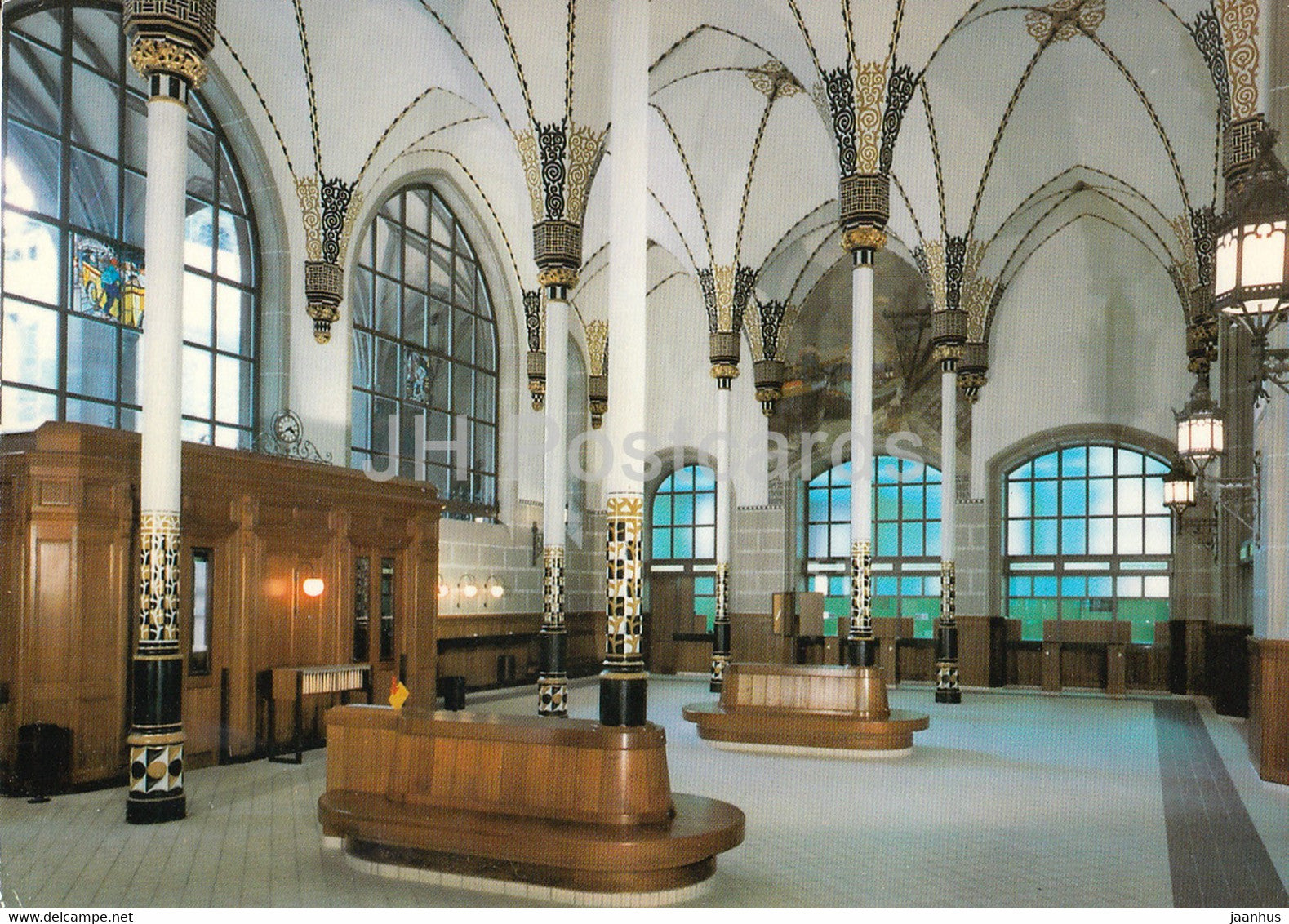 Basel - Basle - Schalterhalle im Historischen Hauptpostgebaude - Switzerland - used - JH Postcards