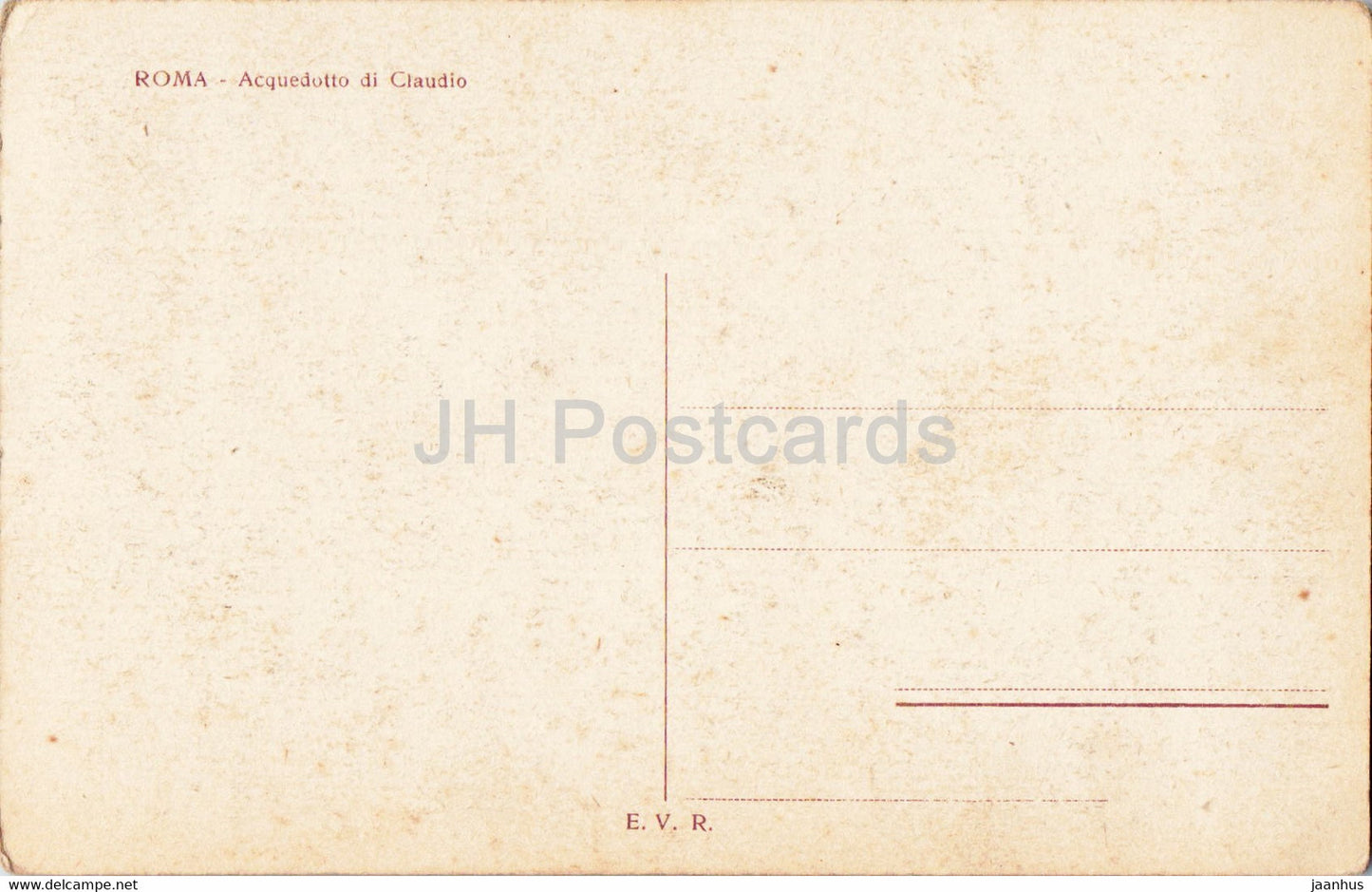 Roma - Rome - Acquedutto di Claudio - old postcard - Italy - unused