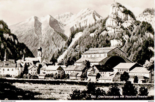 Oberammergau mit Passions Theater - old postcard - Germany - used - JH Postcards