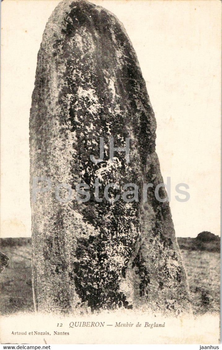 Quiberon - Menhir de Begland - 12 - old postcard - France - unused - JH Postcards