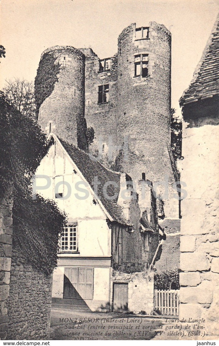 Montresor - Tours de l'Angle Sud Est - old postcard - France - unused - JH Postcards