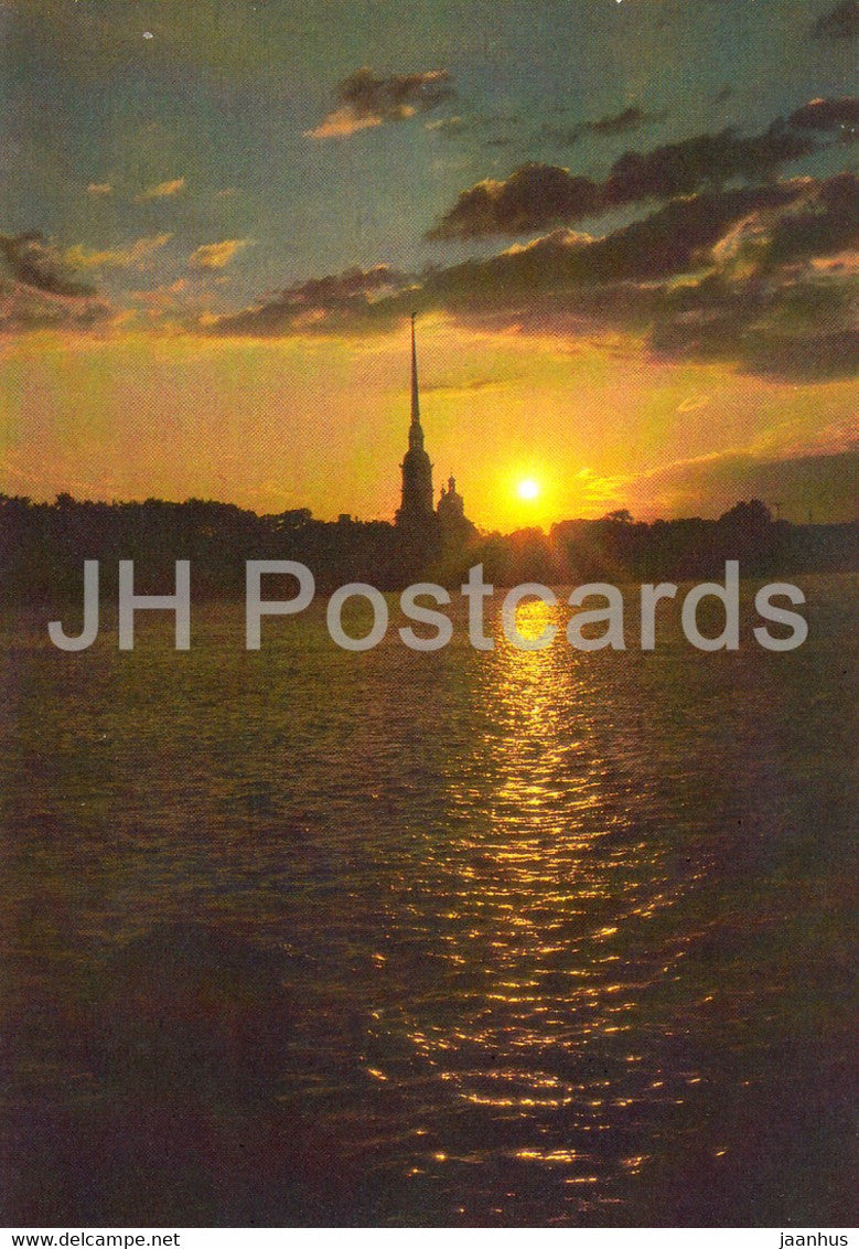 Leningrad - St Petersburg - Peter and Paul Fortress - White nights - postal stationery - 1 - 1991 - Russia USSR - unused - JH Postcards