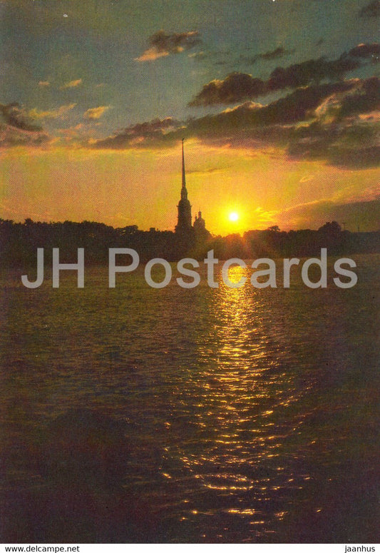 Leningrad - St Petersburg - Peter and Paul Fortress - White nights - postal stationery - 1 - 1991 - Russia USSR - unused - JH Postcards