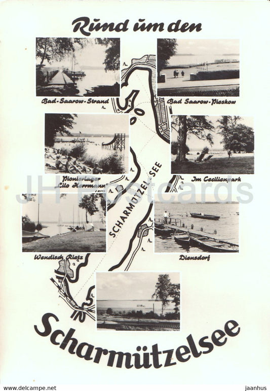 Rund um den Scharmutzelsee - Bad Saarow - Pieskow - 1966 - Germany DDR - used - JH Postcards
