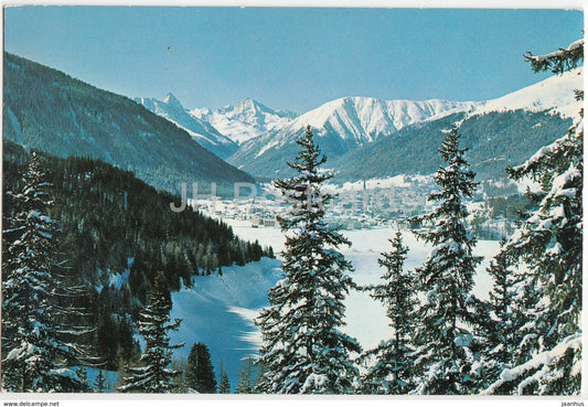 Davos - Blick auf Tinzenhorn 3178 m - Piz Michel und Altein - 770 - Switzerland - unused - JH Postcards