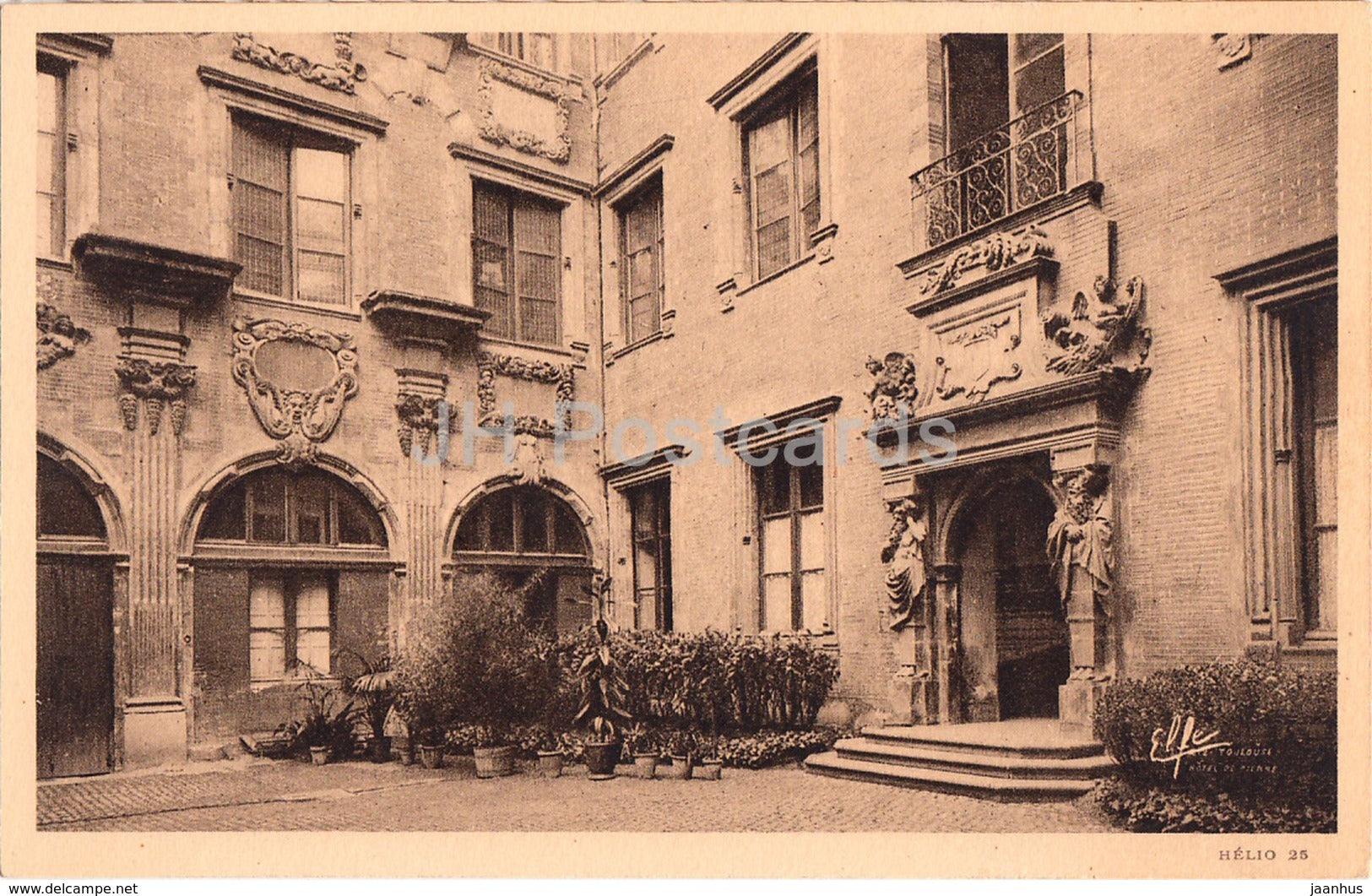 Toulouse - L'Hotel de Pierre Cour de Jean de Bagis - Pyrenees Ocean - hotel - 25 - old postcard - France - unused - JH Postcards