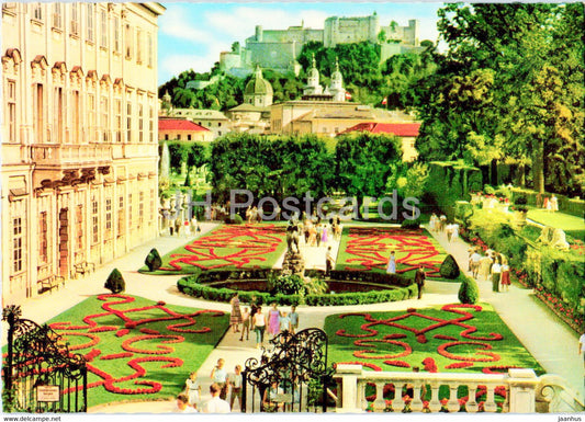 Mozartstadt Salzburg - Mirabellgarten mit Festung - Austria - unused - JH Postcards