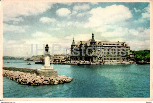 Istanbul - Haidarpasha Railroad Terminal - old postcard - Turkey - used - JH Postcards