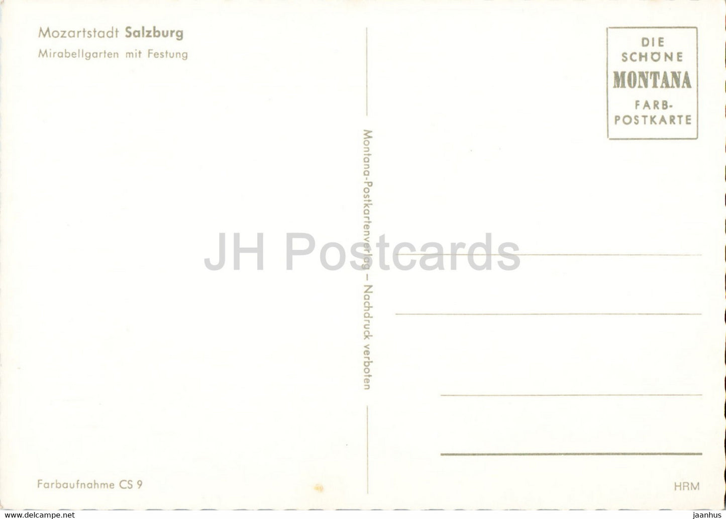 Mozartstadt Salzburg - Mirabellgarten mit Festung - Austria - unused