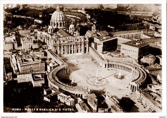 Roma - Rome - Piazza e Basilica di S Pietro - St. Peter's Square and Basilica - 4 - Italy - unused - JH Postcards